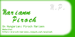 mariann piroch business card